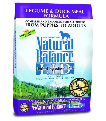 Natural Balance LID Legume & Duck Meal Dry Dog Food 24lb